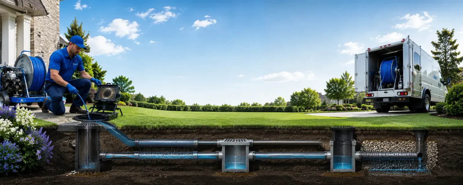 Outdoor drain cleaning information for Yale, IL